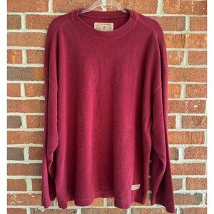 Vintage Abercrombie & Fitch Burgundy Waffle Knit Thermal Long Sleeve (Men’s L)